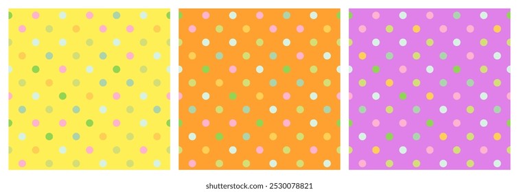 Nahtlose Polka Dot-Muster, bunte Texturen