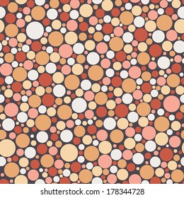Seamless polka dot vector background