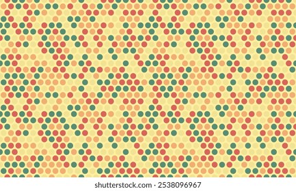 Vector de lunares sin costuras con círculos geométricos, perfecto para estampados de tela, carteles o fondos abstractos. Patrón de moda para Fondos de pantalla y diseños textiles.
