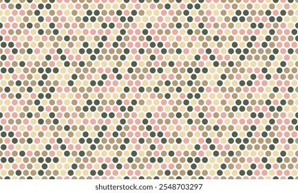 Seamless polka dot vector with geometric circles, perfect for fabric prints, posters, or abstract backgrounds. Trendy pattern for wallpapers and textile designs.