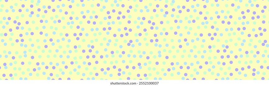 Seamless polka dot vector with geometric circles, perfect for fabric prints, posters, or abstract backgrounds. Trendy pattern for wallpapers and textile designs.