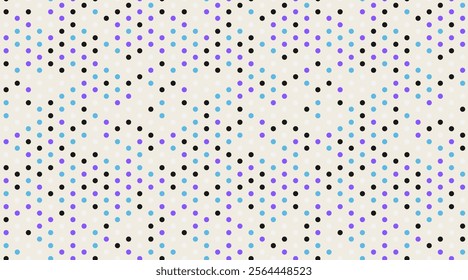 Seamless polka dot vector with geometric circles, perfect for fabric prints, posters, or abstract backgrounds. Trendy pattern for wallpapers and textile designs.