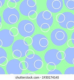 
Seamless polka dot vector pattern. Repeat shapes background with colorful elements. Trendy fashion print design. Modern illustration.