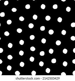 Seamless Polka Dot vector pattern. Abstract texture with paper cut small circles. Dotted monochrome background.