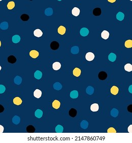 Seamless Polka Dot vector pattern. Abstract texture with paper cut small circles. Dotted background.