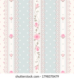 Catherine Lansfield Canterbury Shabby Chic Floral Wallpaper 165500