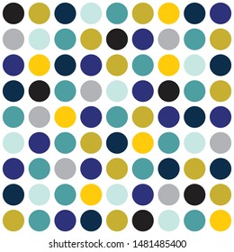 Seamless polka dots with colorful design