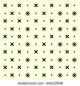 seamless polka dots and crosses pattern background