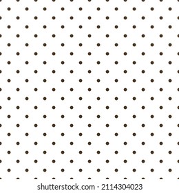 Seamless polka dots pattern. Black dots on white background.