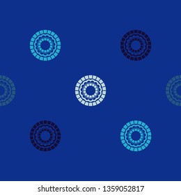 Seamless polka dots pattern. Color - blue. Simple design. Vector geometric background. Can be used in printing, textile, wrapping, web-design.