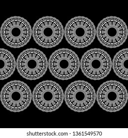 Seamless polka dots pattern. Color - black and white. Simple design. Vector geometric background. Can be used in printing, textile, wrapping, web-design.