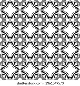 Seamless polka dots pattern. Color - black and white. Simple design. Vector geometric background. Can be used in printing, textile, wrapping, web-design.