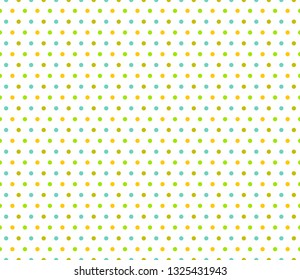 Seamless Polka Dots Pattern, Colorful Background,