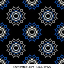 Seamless polka dots pattern. Ethnic print. Boho. Simple design. Vector geometric background. Can be used in printing, textile, wrapping, web-design.
