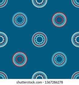 Seamless polka dots pattern. Ethnic print. Boho. Multicolored. Simple design. Vector geometric background. Can be used in printing, textile, wrapping, web-design.