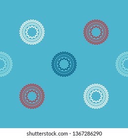 Seamless polka dots pattern. Ethnic print. Boho. Multicolored. Simple design. Vector geometric background. Can be used in printing, textile, wrapping, web-design.
