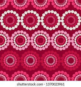 Seamless polka dots pattern. Ethnic print. Boho. Shading. Multicolored. Simple design. Vector geometric background. Can be used in printing, textile, wrapping, web-design.