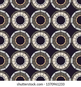 Seamless polka dots pattern. Ethnic print. Boho. Shading. Multicolored. Simple design. Vector geometric background. Can be used in printing, textile, wrapping, web-design.