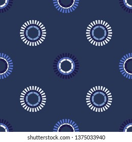 Seamless polka dots pattern. Ethnic print. Boho. Shading. Multicolored. Simple design. Vector geometric background. Can be used in printing, textile, wrapping, web-design.