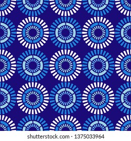 Seamless polka dots pattern. Ethnic print. Boho. Shading. Multicolored. Simple design. Vector geometric background. Can be used in printing, textile, wrapping, web-design.