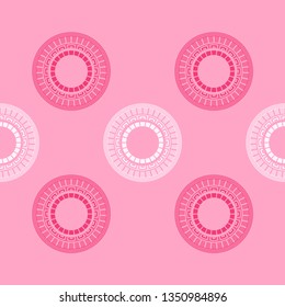 Seamless polka dots pattern. Lace. Color - red. Simple design. Vector geometric background. Can be used in printing, textile, wrapping, web-design.