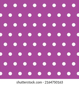 Patrón de puntos de Polka sin foco en morado y blanco. Patrón de puntos de polka retro