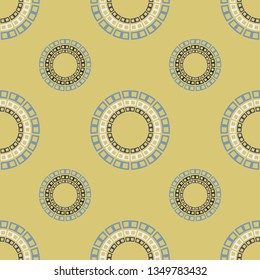 Seamless polka dots pattern. The shapes of the squares. Grey. Simple design. Vector geometric background. Can be used in printing, textile, wrapping, web-design.