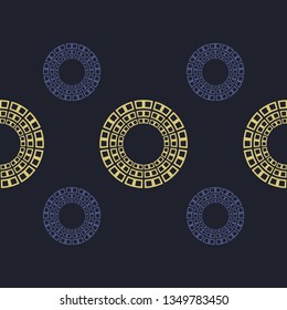Seamless polka dots pattern. The shapes of the squares. Grey. Simple design. Vector geometric background. Can be used in printing, textile, wrapping, web-design.