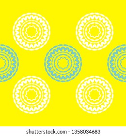 Seamless polka dots pattern. A warm sweater. Color - blue. Simple design. Vector geometric background. Can be used in printing, textile, wrapping, web-design.