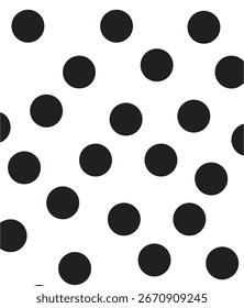 Patrón de lunares sin costuras. Círculos dibujados a mano blancos sobre fondo rosa polvoriento. Abstractas ornamento de puntos aleatorios. Vector rosa ilustración para el Fondo de pantalla, tela, impresión, papel de embalaje, textil