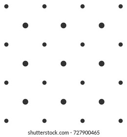 Seamless polka dots pattern with white background, Vector illustration