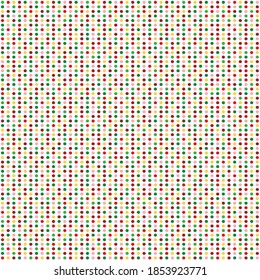 Seamless polka dots with red and green colored, vector illustration