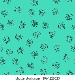 Seamless polka dots vector pattern. Repeat geometric circle background with cute spot elements. Trendy mint retro fashion print design. Modern doodle line confetti illustration.