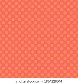 Seamless polka dots vector pattern. Repeat geometric circle background with cute spot elements. Trendy orange retro fashion print design. Modern doodle line confetti illustration.