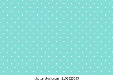 Seamless polkadot pattern with circles on blue background. Repeated polka dot design with light blue confetti. Vector