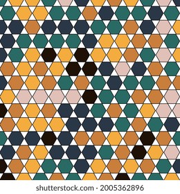
Seamless polygon pattern with colorful in dark blue, blue, yellow, dark green and white, Vector background and Geometric abstract texture design.eps
