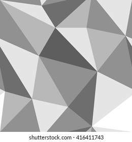 Seamless polygon pattern from triangles. Monochrome gray style ready to change color.