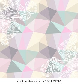 Seamless polygon triangle  pattern-model for design of gift packs, patterns fabric, wallpaper, web sites, etc.
