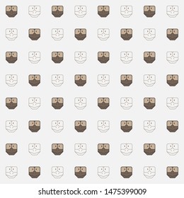 seamless polygonal animal face pattern and background
