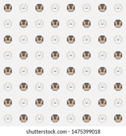 seamless polygonal animal face pattern and background