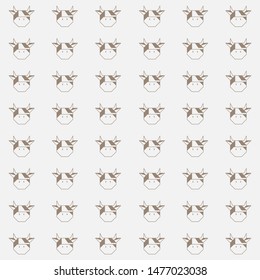 seamless polygonal animal face pattern and background