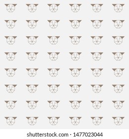 seamless polygonal animal face pattern and background