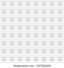 seamless polygonal animal face pattern and background