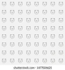 seamless polygonal animal face pattern and background
