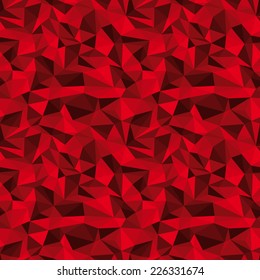 seamless polygonal deep red vector relief background 