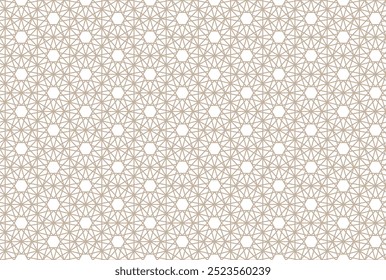 Seamless polygonal pattern in arabian style. From stars and polygons. Vector illustration.