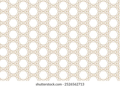 Motif polygonal harmonieux de style arabe. Des étoiles et des polygones. Illustration vectorielle.