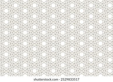 Motif polygonal harmonieux de style arabe. Des étoiles et des polygones. Illustration vectorielle.