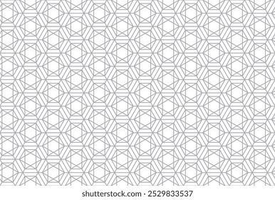 Motif polygonal harmonieux de style arabe. Des étoiles et des polygones. Illustration vectorielle.