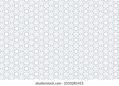 Motif polygonal harmonieux de style arabe. Des étoiles et des polygones. Illustration vectorielle.
